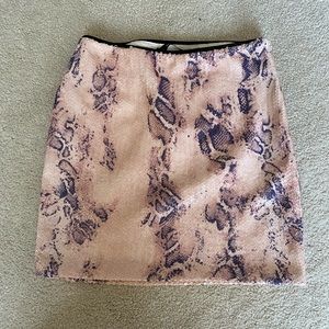 sequin snake skin skirt